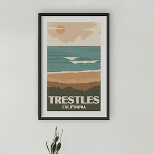 Trestles California Poster Surf Beach Print image 1