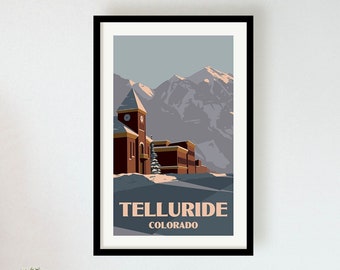 Telluride Colorado Poster - Mountain Ski Area Print