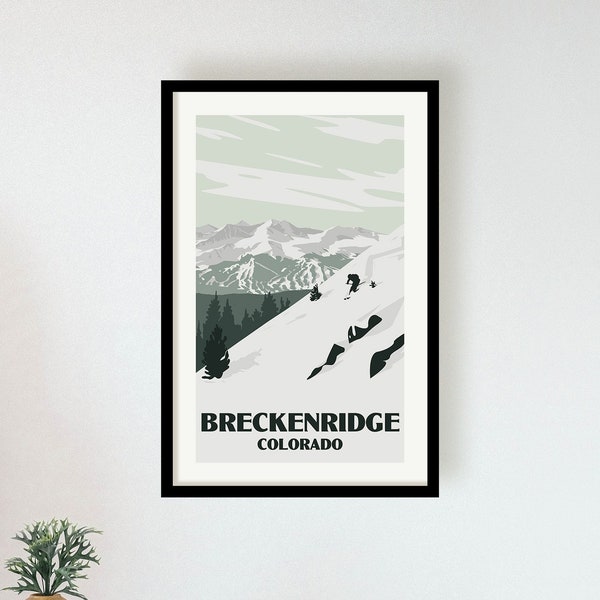 Breckenridge Colorado Poster - Mountain Ski Area Print