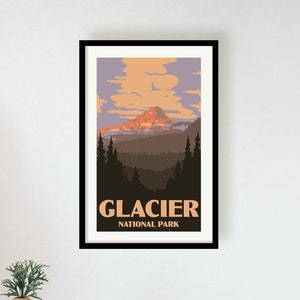 Glacier Montana Poster - National Park Print - Etsy