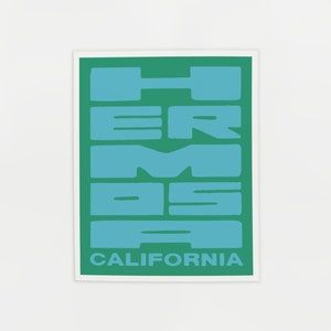 Hermosa Retro California Poster - Surf Spot - Stampa sulla spiaggia di Los Angeles