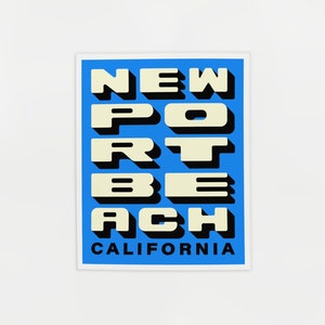 Stampa in stampatello di Newport Beach - Poster della California