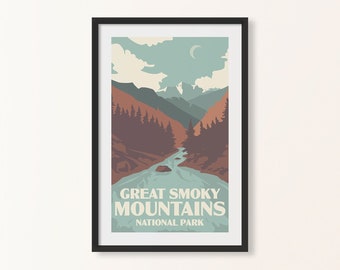 Great Smoky Mountains North Carolina/Tennessee Poster - National Park Print