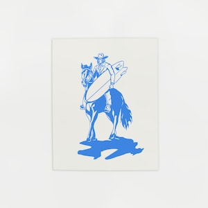 Affiche Ramblin&#39; Surf Cowboy - Illustration Poster