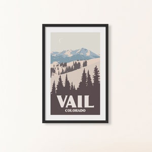 Vail Colorado Poster - Mountain Ski Area Print