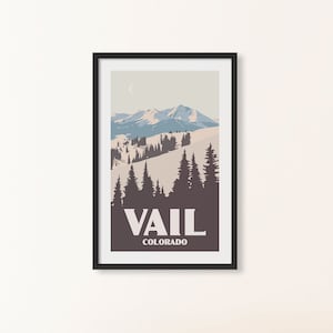 Vail Colorado Poster - Mountain Ski Area Print