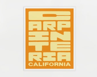 Carpinteria Retro California Poster - Surf Spot - Santa Barbara County Print