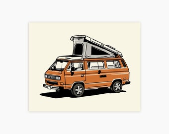 Volkswagen Vanagon - Westvalia Van Living Print