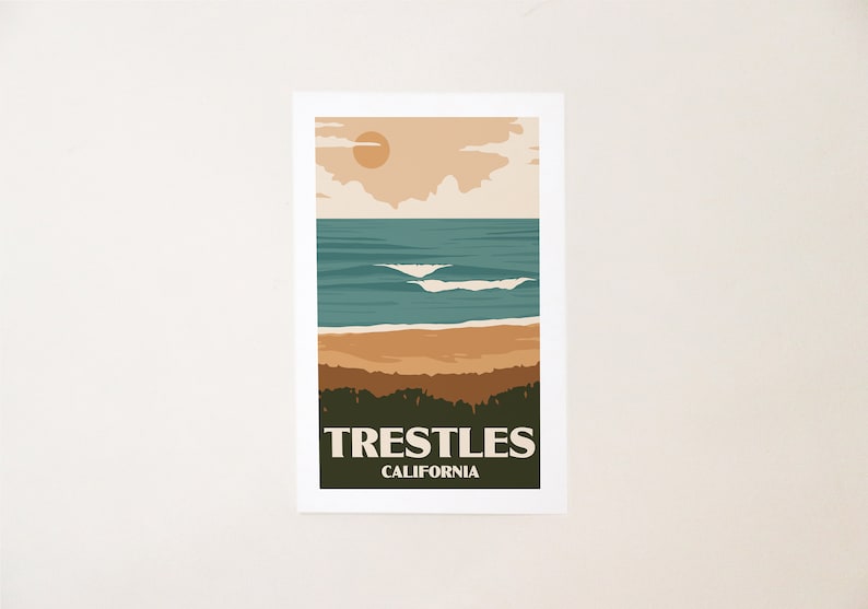 Trestles California Poster Surf Beach Print image 3