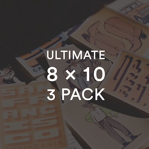 8x10" Ultieme Print 3 Pack - Illustratieposter