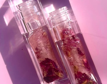 Rosenquarz-Lippenöl | Vegan, tierversuchsfrei, feuchtigkeitsspendend