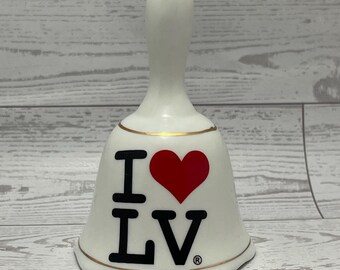 Campana de porcelana I Love LV (Las Vegas)