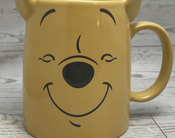 Taza 3D con orejas de Winnie the Pooh de Disney / Taza de café con el personaje del oso Pooh / Lindo regalo de Disney / Taza de cerámica