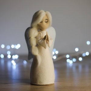 Angel sewing pattern, felt pattern SVG PDF, Christmas Angel with wings, angel felt pattern, Christmas ornament