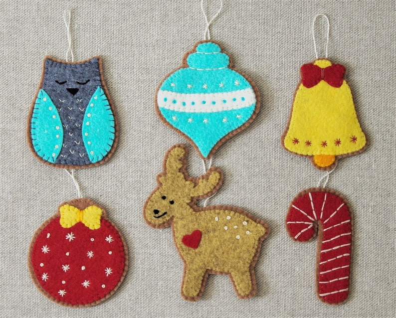 Christmas Tree Advent Calendar, PDF sewing Pattern, Christmas decor pattern, felt ornaments Nativity Advent, 24 christmas ornaments image 7