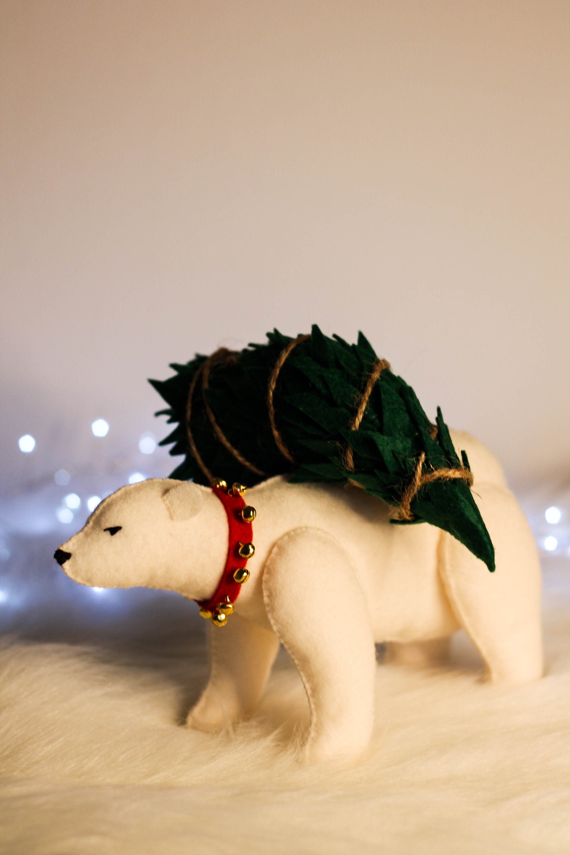 Polar Bear With Tree Sewing Pattern, Christmas Ornaments, SVG PDF ...