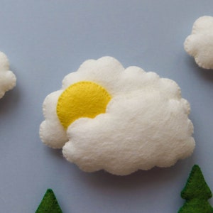 Tree, Clouds, Sun Sewing Pattern, PDF SVG Felt Patterns, Baby Mobile ...