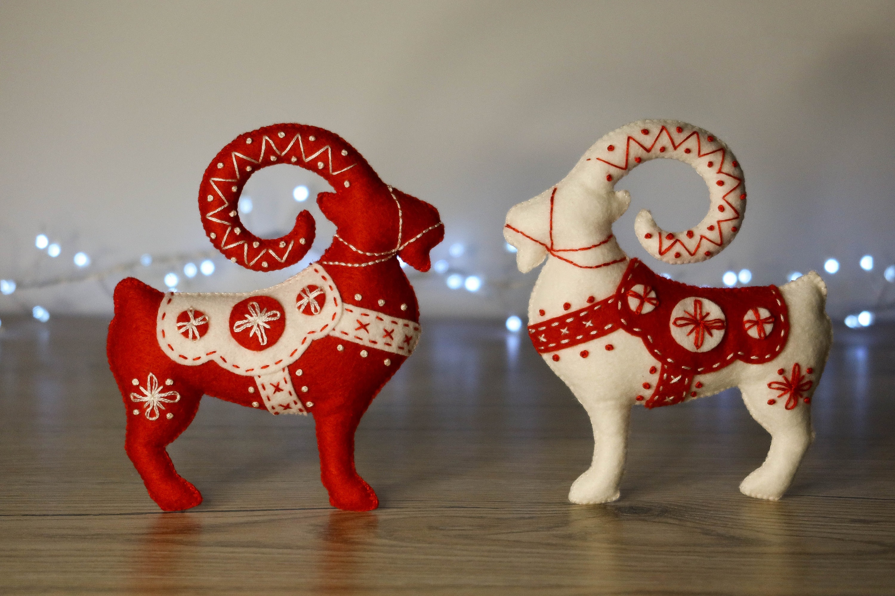 Scandinavian Ornaments Sewing Pattern, Felt Christmas Ornaments