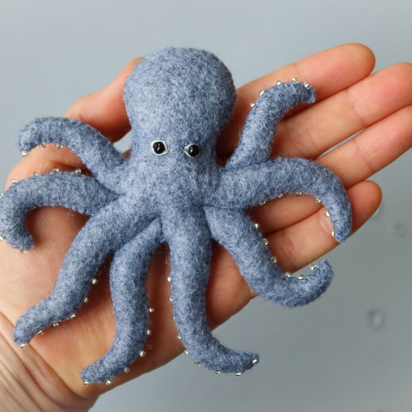 Felt Octopus, sewing pattern PDF SVG, sea creatures, felt Animals, Ocean baby mobile, diy crafts, Felt Toy, felt ornaments, under the sea