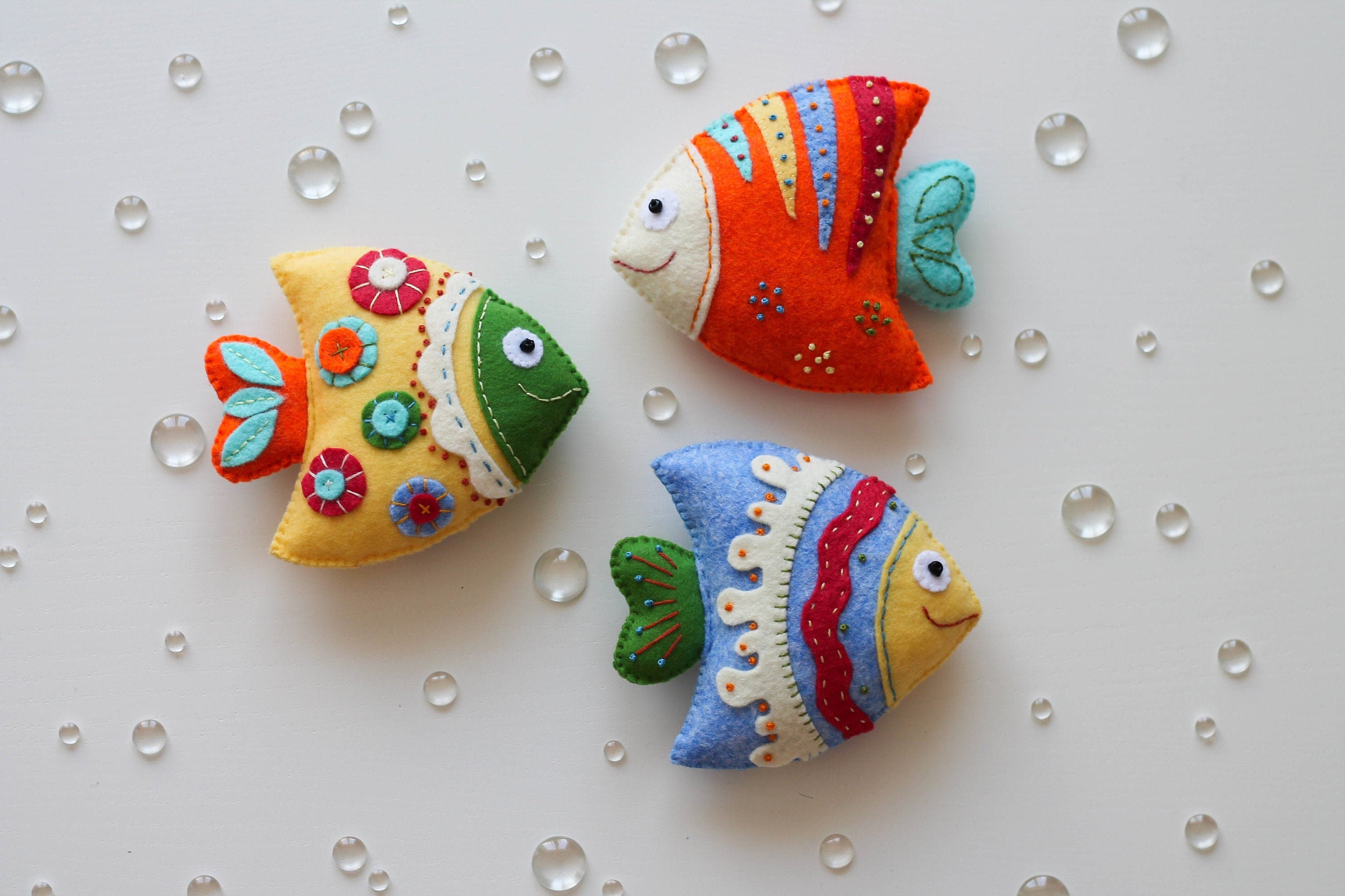 Felt Fishes Sewing Pattern, Felt Pattern PDF SVG, Baby Mobile Pattern, Felt  Ornaments, Under the Sea Pdf, Ocean Pattern, Christmas Ornaments 