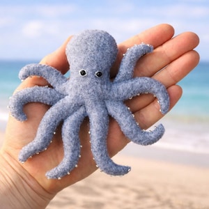 Felt Octopus, sewing pattern PDF SVG, sea creatures, felt Animals, Ocean baby mobile, diy crafts, Felt Toy, felt ornaments, under the sea