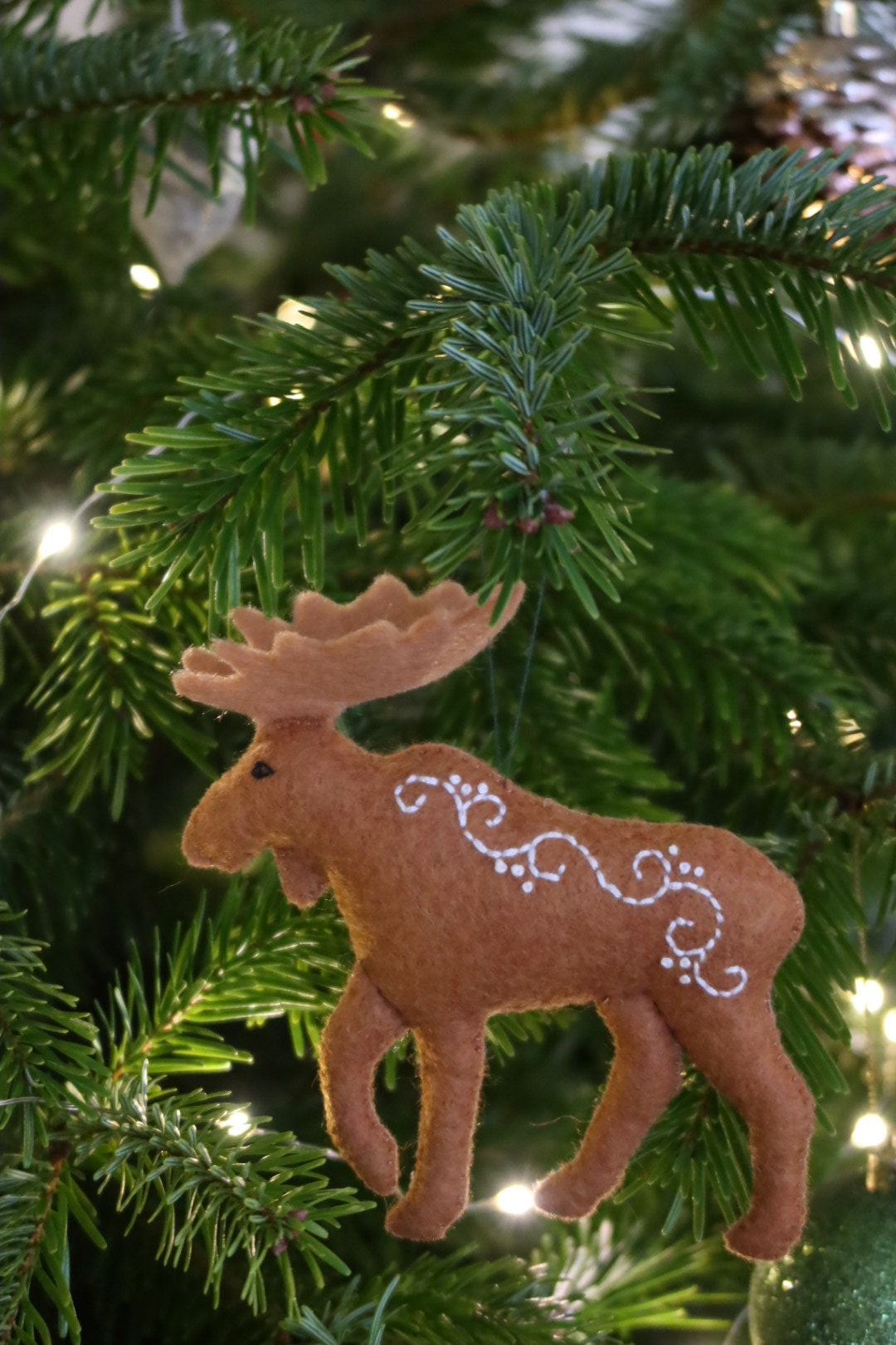 Moose Sewing Pattern, PDF SVG Felt Pattern, Felt Moose Ornament, Felt Animals, Christmas Ornaments, Baby Mobile, Forest Art, Woodland Decor - Etsy