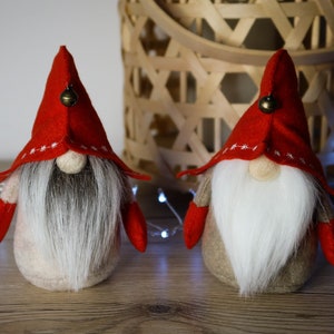 Gnomes de Noël avec arbre, motif de couture SVG PDF, ornements en feutre, motif en feutre, gnome d'hiver image 8