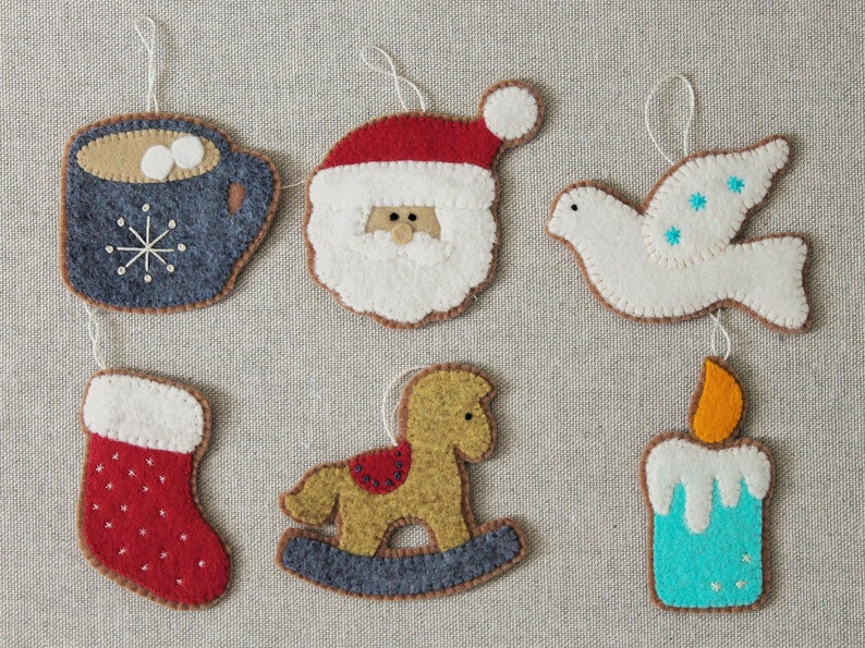 Christmas Tree Advent Calendar, PDF sewing Pattern, Christmas decor pattern, felt ornaments Nativity Advent, 24 christmas ornaments image 8