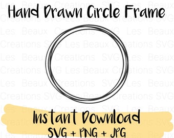 Heart Circle Outline Etsy