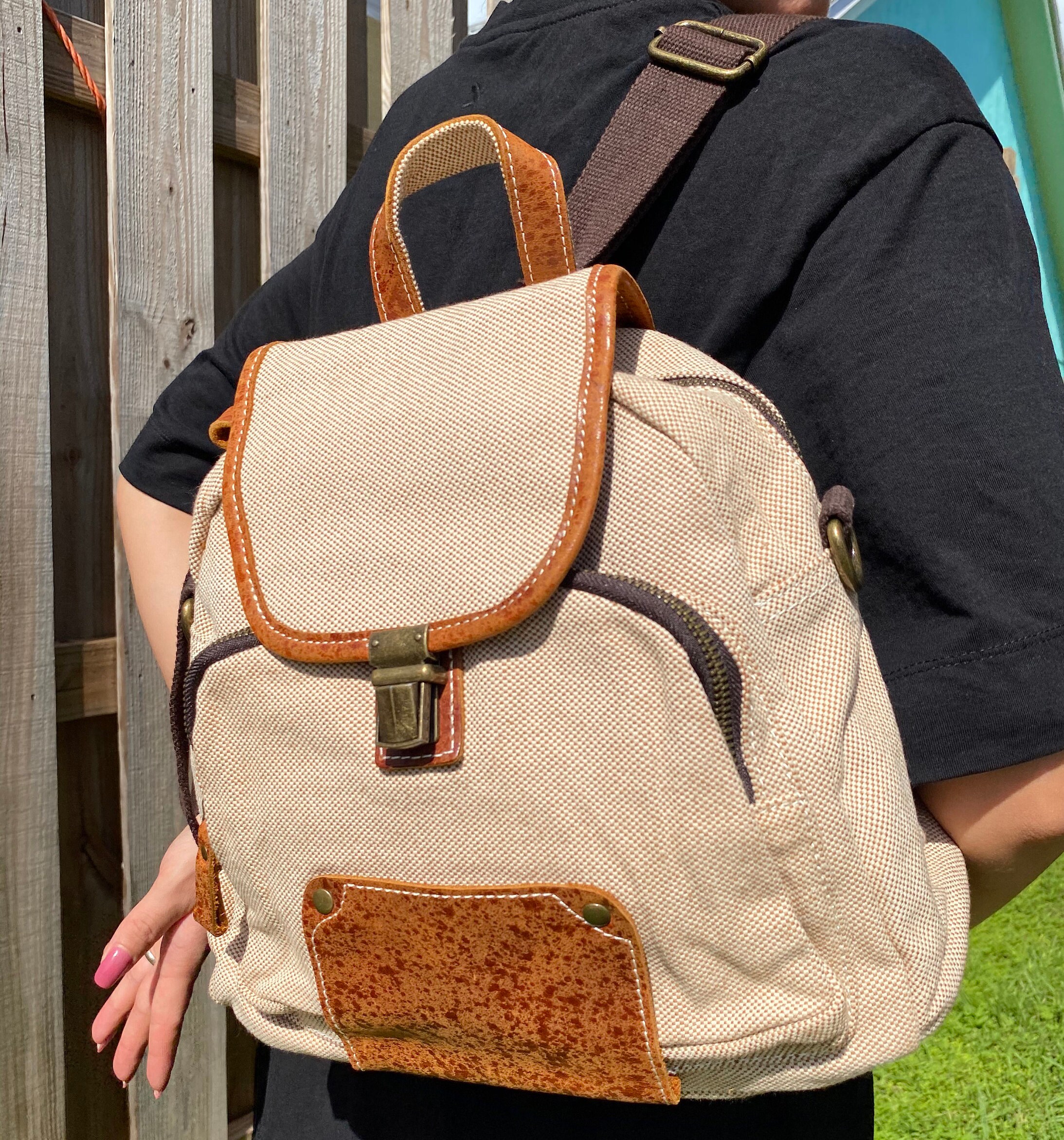 etsy canvas backpack