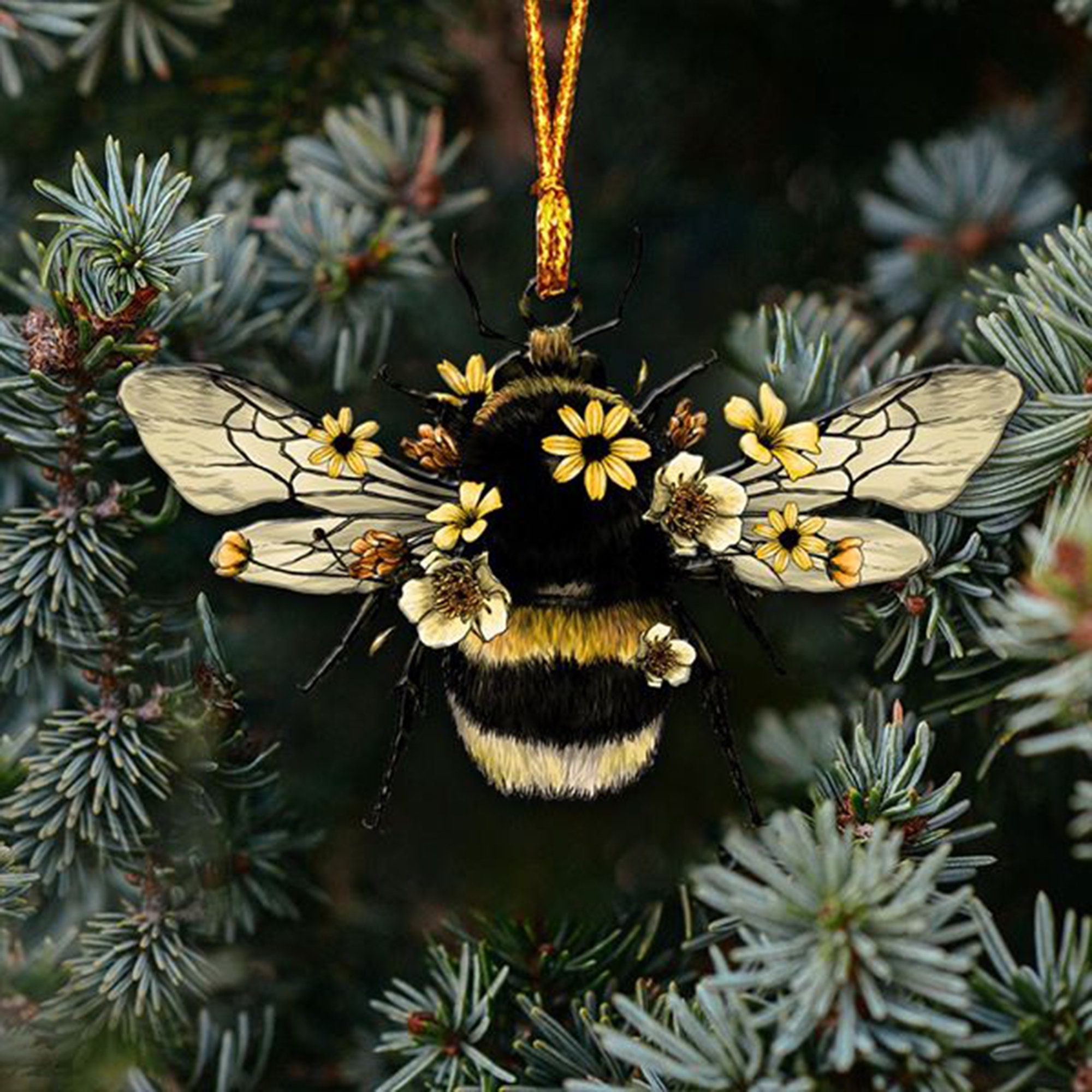Bee Ornament M2 Bee Keeper Christmas Ornament Etsy
