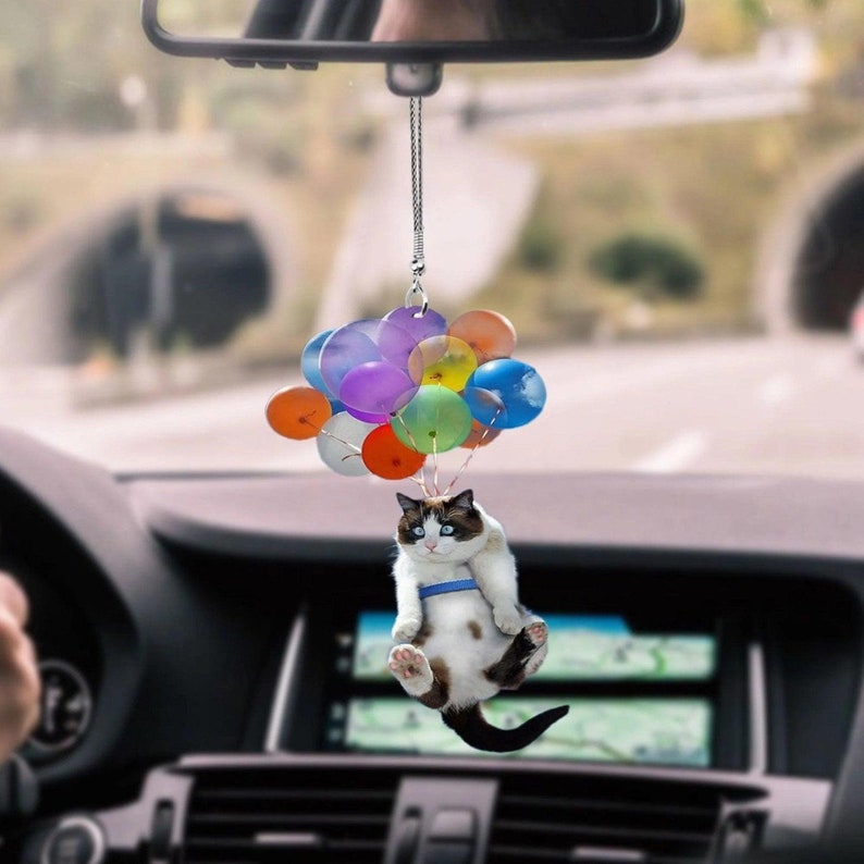 Cat Car Hanging Ornament Etsy