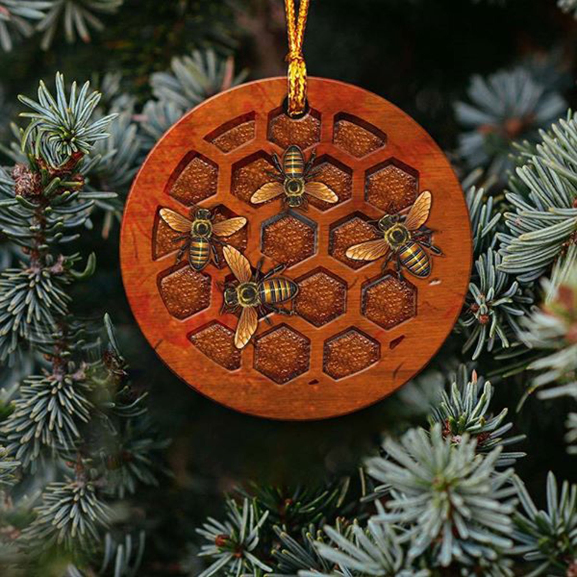 Honeybee Ornament Beekeeping Christmas Ornament Etsy