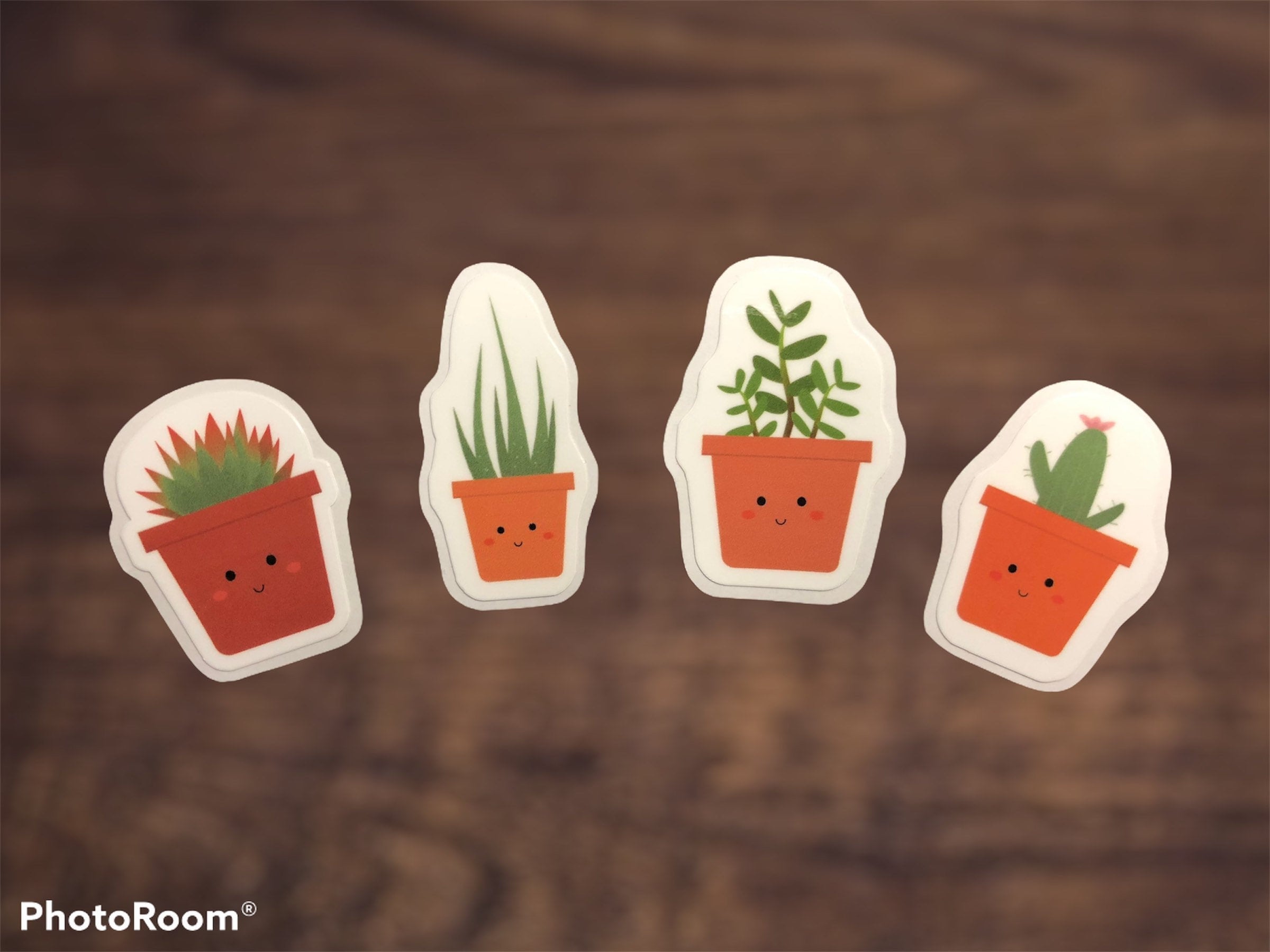 Cute Home Design Stickers Kawaii Journal Stickers Happy Home Houseplant Waterproof Matte Stickers