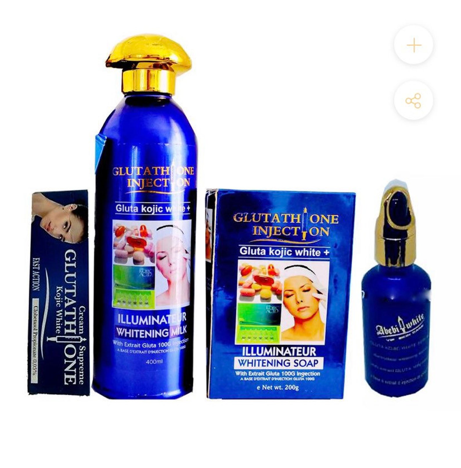 4 Pieces Glutathione Injection Kojic White Lotion Serum Etsy