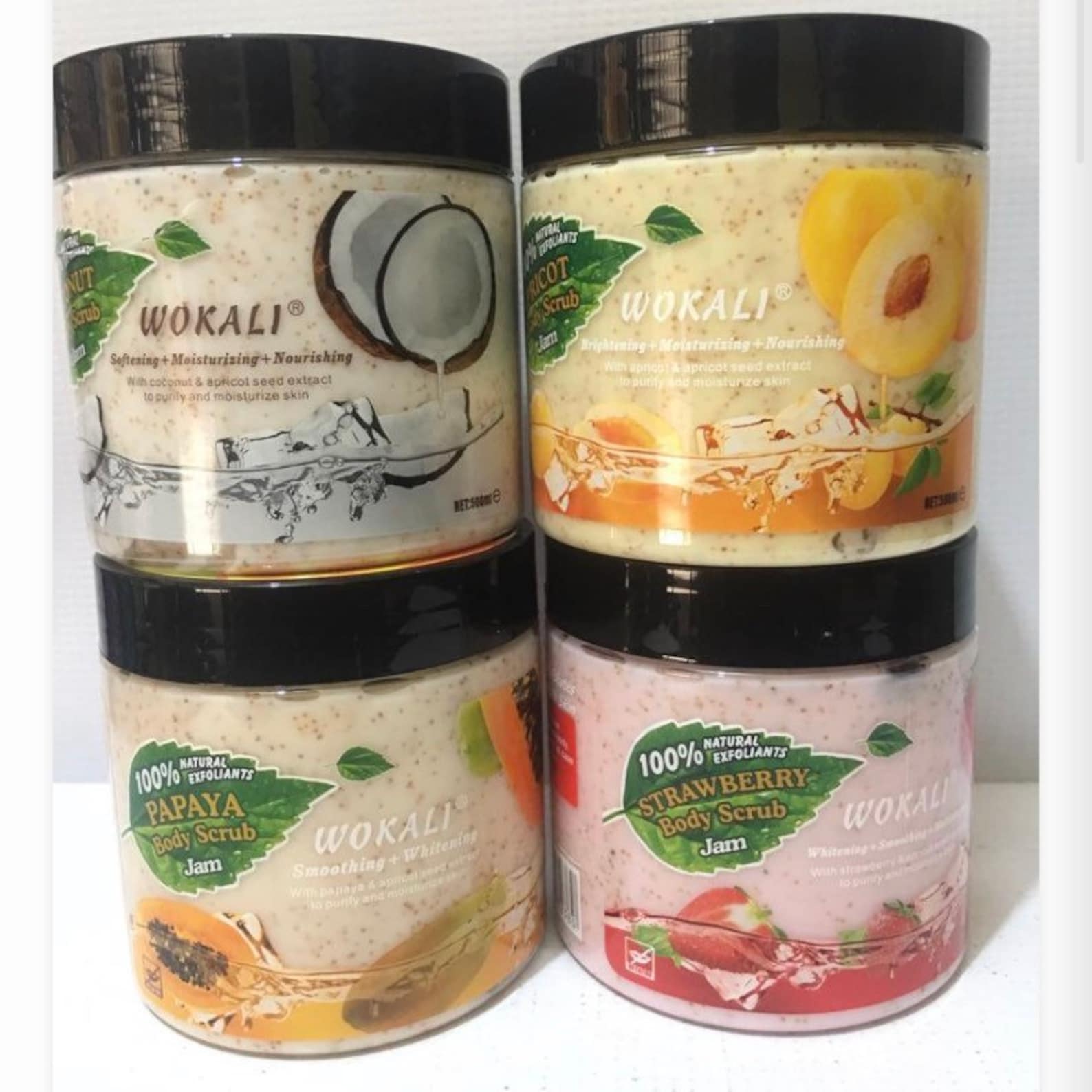 Wokali Body Scrub With Coconut and Apricot Seed Extract. Etsy