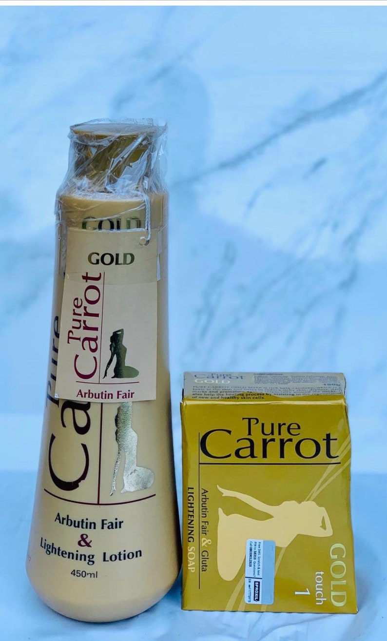 2 PCs Gold Pure Carrot Arbutin Fair And Lightening Lotion Etsy