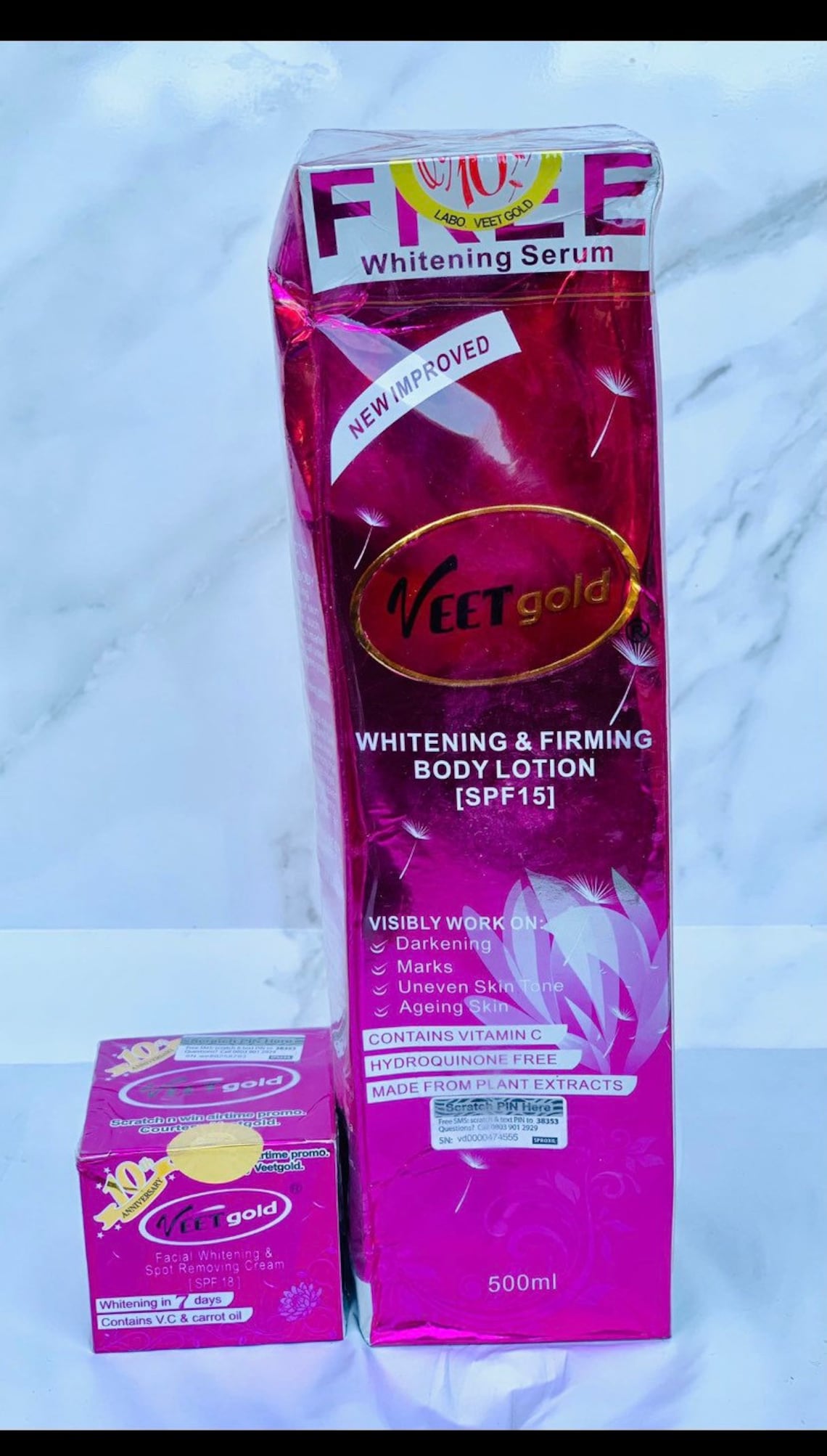 VEET GOLD Whitening & Firming Body Lotion SPF15. 500ml with Etsy