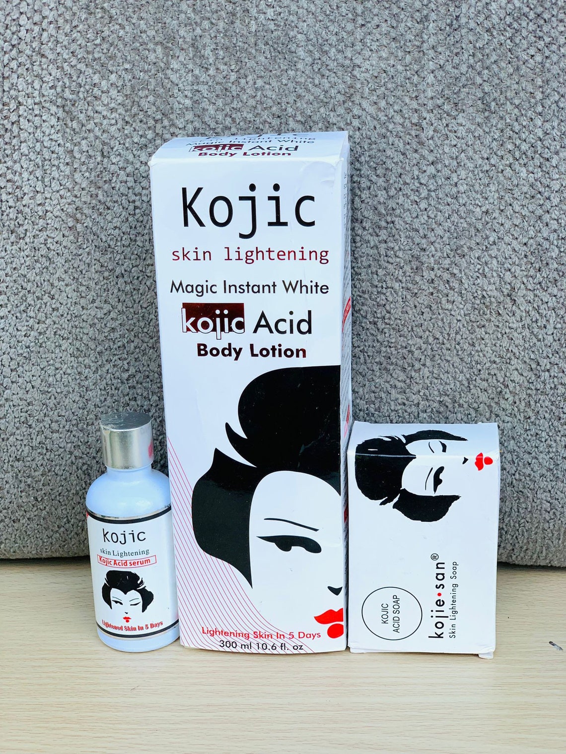 Kojic Skin Super Whitening Set. Lotion Soap and Serum Etsy