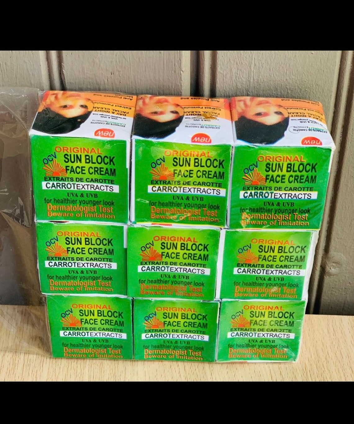 1 Sunblock Face Cream With Carrot Extracts 4g Action Etsy