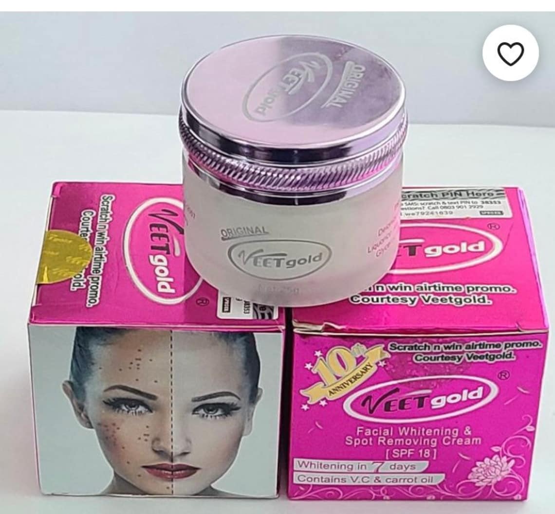 VEET GOLD Facial Whitening & spot removing cream SPF 18 Etsy