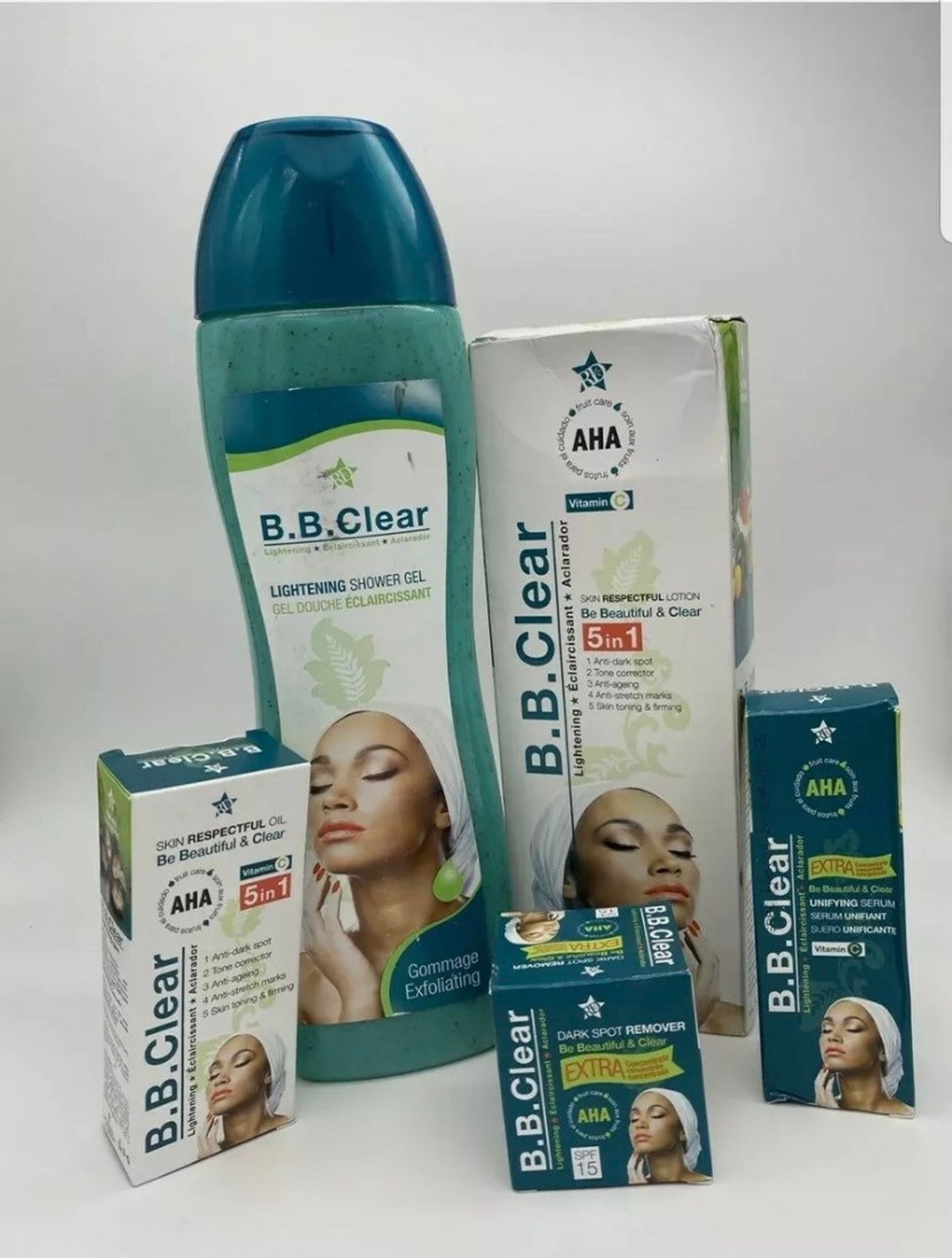 BB clear Lightening Shower Gel Lotion Serum face cream Etsy
