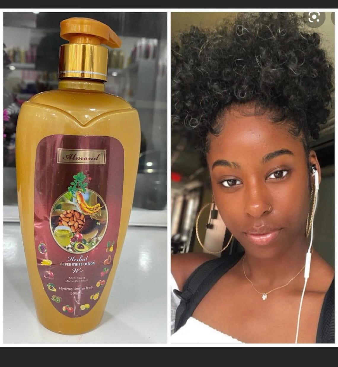 almond white lotion