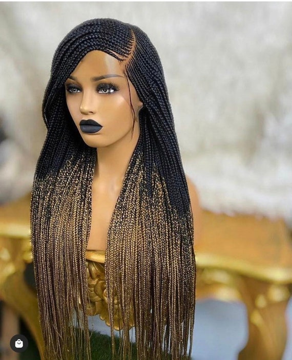 Handmade Africa Braiding Wigs Black and Gold .ready for Etsy