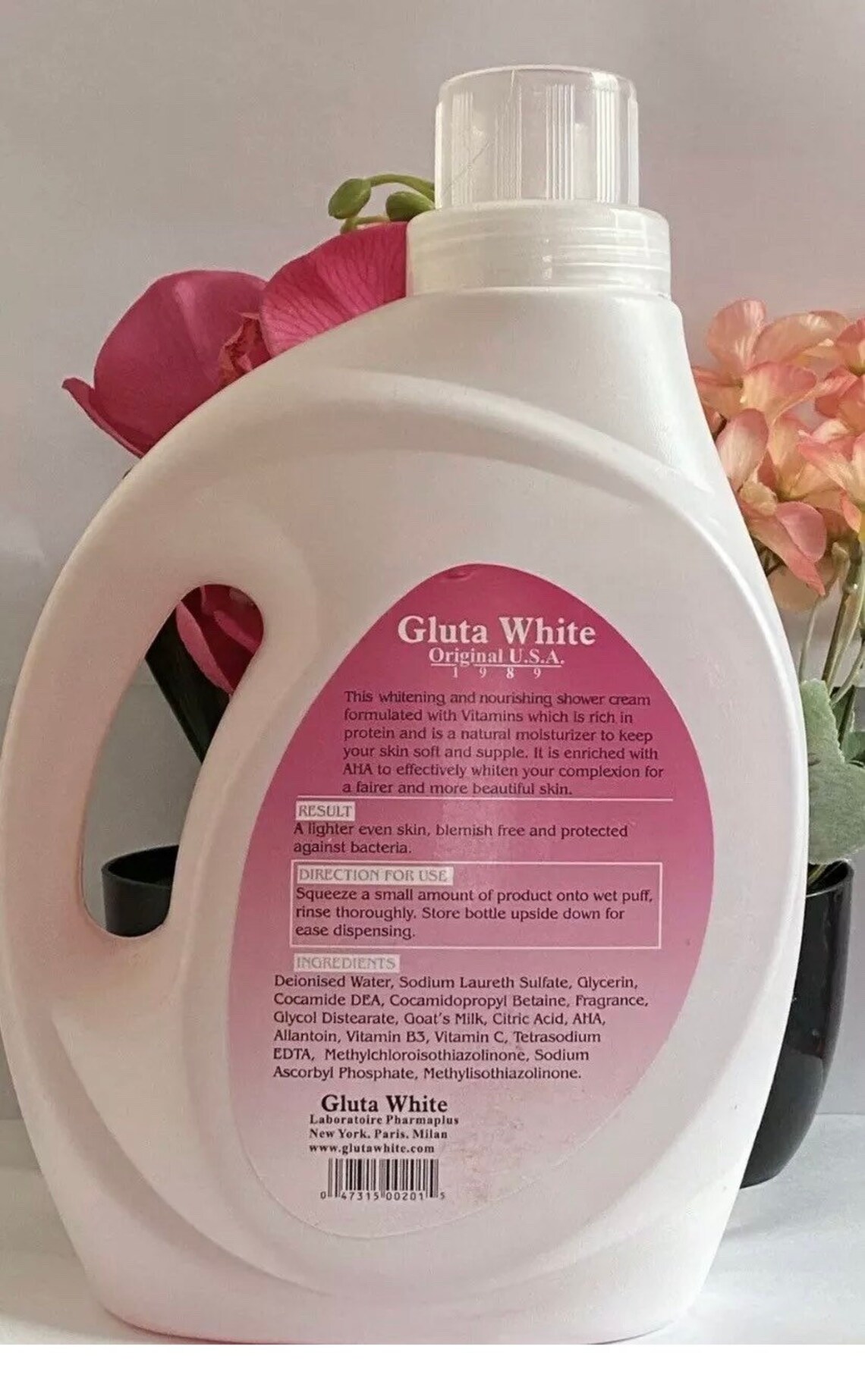 Gel douche blanchissant blanc Gluta 2000ml Etsy