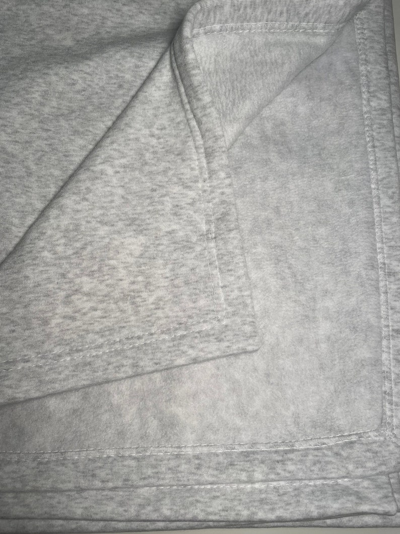 Sublimation Sweatshirt Fleece Blanket, Heather Gray 50x60 bild 1