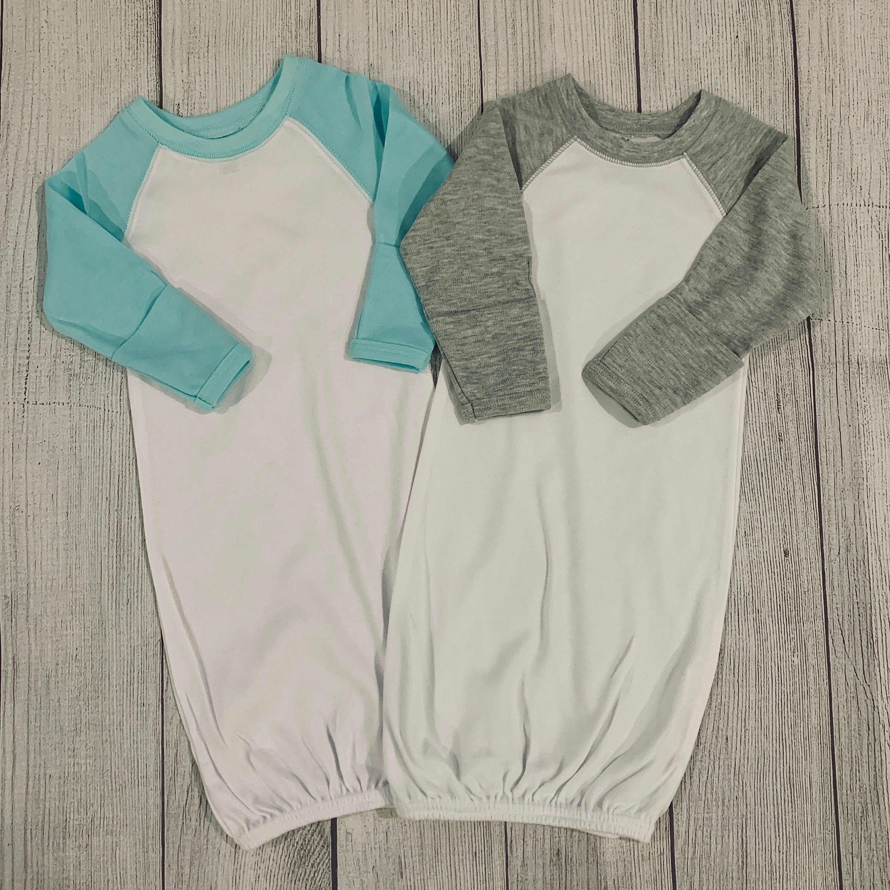 Sublimation Blanks Raglan Baby Gown Blank Baby Gown 65 Poly 35 Cotton Baby Blank Baby Shower Gift HTV Blank Personalized Gift Etsy Canada
