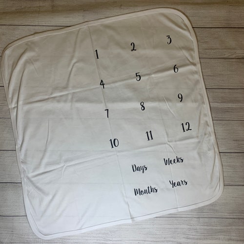 Sublimation Blanks Milestone Baby Blanket Baby Blanket Baby Etsy