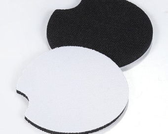Sublimation Car Coaster Blanks, Neoprene, Set of 10