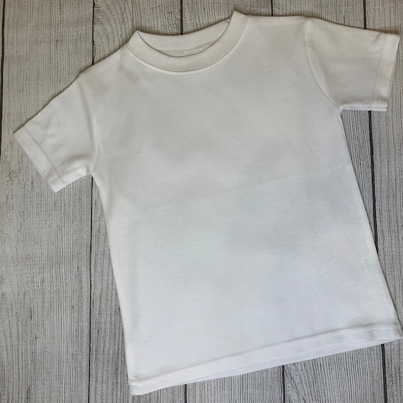 Personalized Gift Embroidery Blank Sublimation Blanks Toddler TShirt White TShirt 65 Poly 35 Cotton Blank TShirt HTV Blank